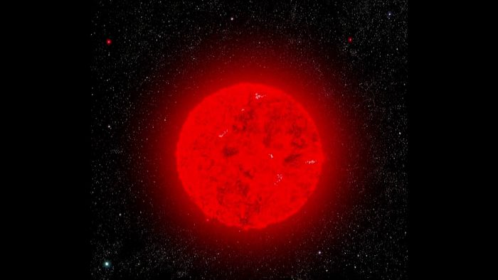 en büyük yıldızlardan biri olan KW Sagittarii
